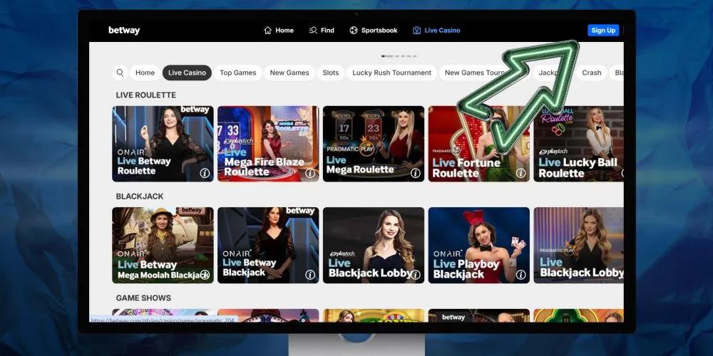 click sign up button