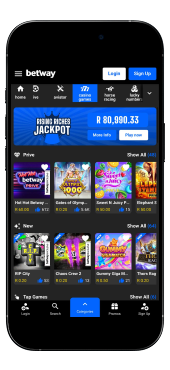 screenshot of Betway games