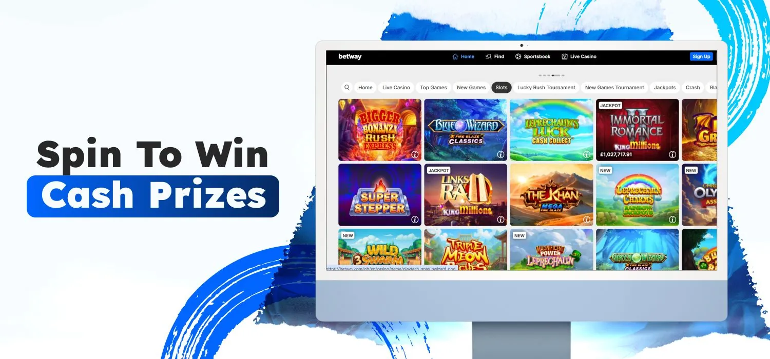 Betway bonus : Spin to Win Cash Prizes